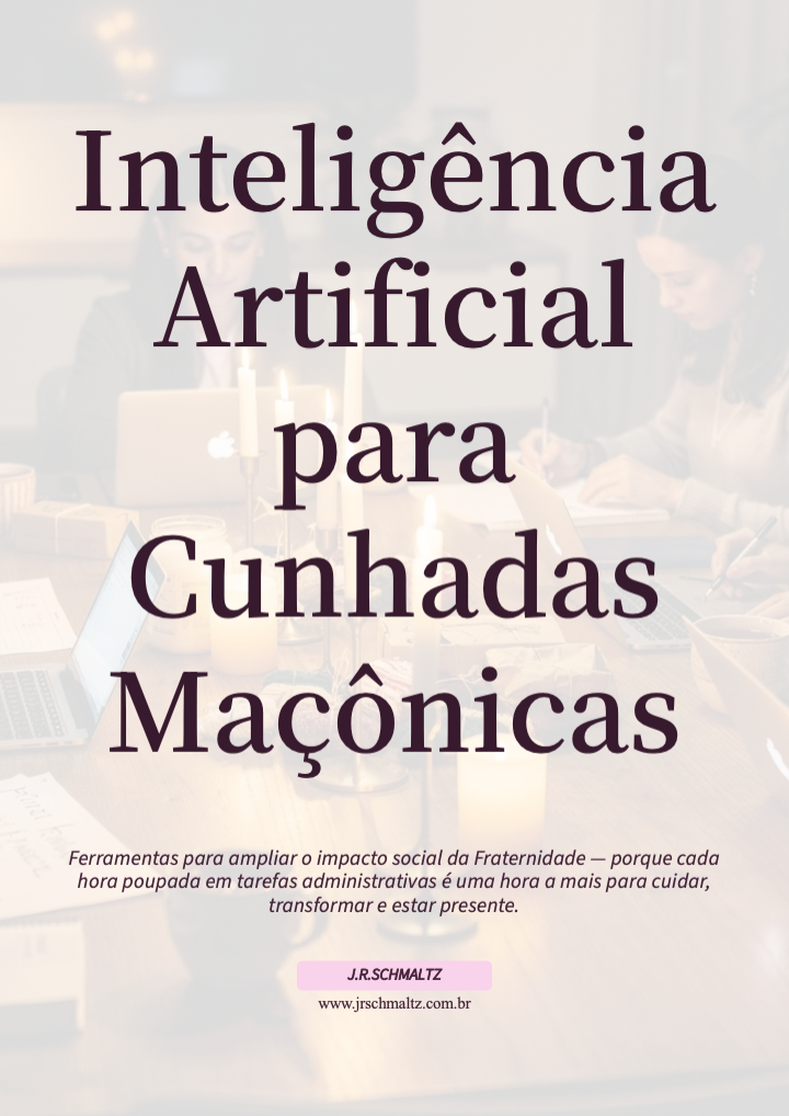 Capa do e-book: IA para Cunhadas Maçônicas