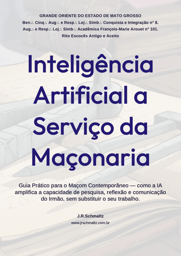 Capa do e-book: IA a Serviço da Maçonaria